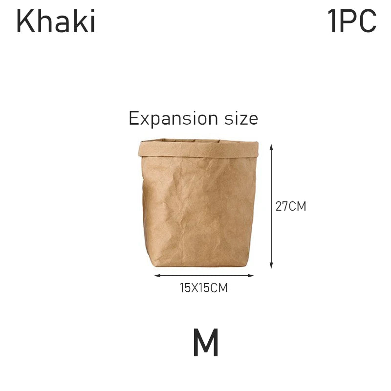 sac rangement réutilisable kraft paper opaque couleur brun clair texture mat simple rustique cuisine