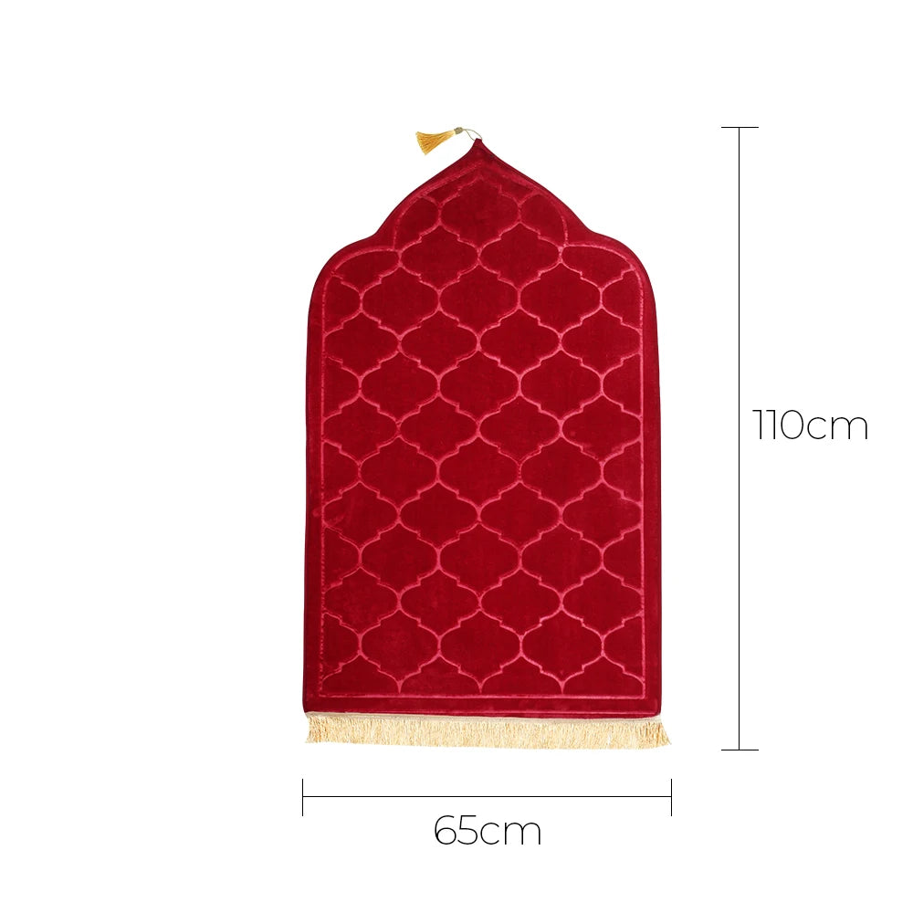 tapis prière polyester antidérapant flocage motif géométrique moderne rouge bleu marine rose beigeclair