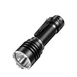 lampe torche noire rayures verticales moderne rechargeable ipx8 5000lm led hiking camping