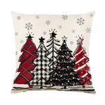 housse coussin noël arbre étoiles flocons gris blanc rouge noir traditionnel decoration festive