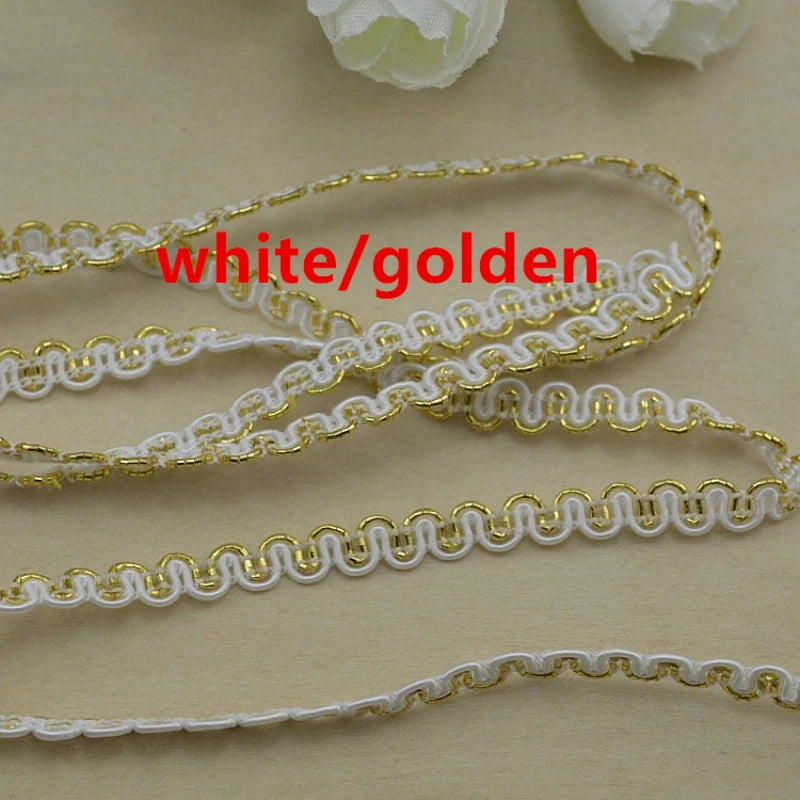 dentelle polyester or rouge mariage noire blanche classique 5m trims deco travaux manuels