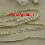 dentelle polyester or rouge mariage noire blanche classique 5m trims deco travaux manuels