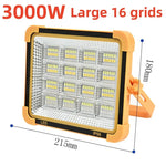 projecteur solaire rechargeable led extérieur ip66 portable urgence camping