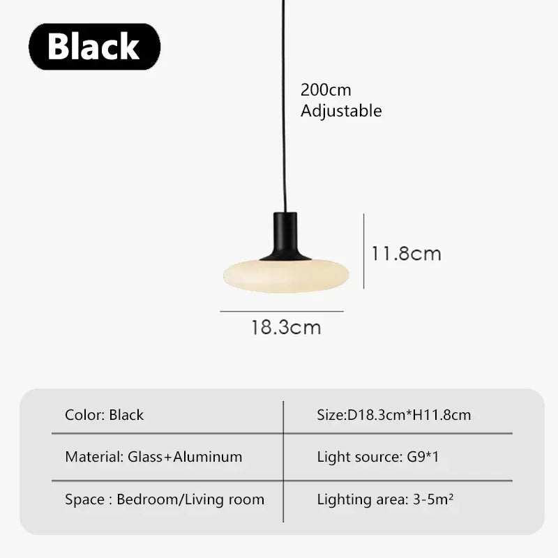 suspension lumineuse moderne blanc pendentif verre opaque câble électrique interrupteur universel chambre salon
