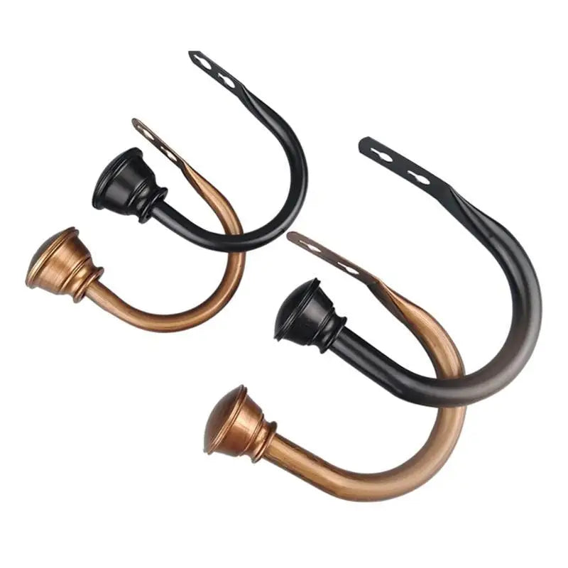 boucles rideaux fer noir bronze classiques fixations vis