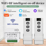 module rideau motorisé intelligent télécommande voice contrôle timing blanc moderne