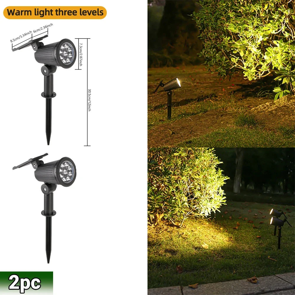 spot lumineux solaire led rgb réglable moderne noir texturé imperméable ip65extérieur jardin piscine