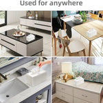 boîte mouchoirs simili cuir moderne blanc salon nuit vanity organizer support comptoir rembourrage hygiène