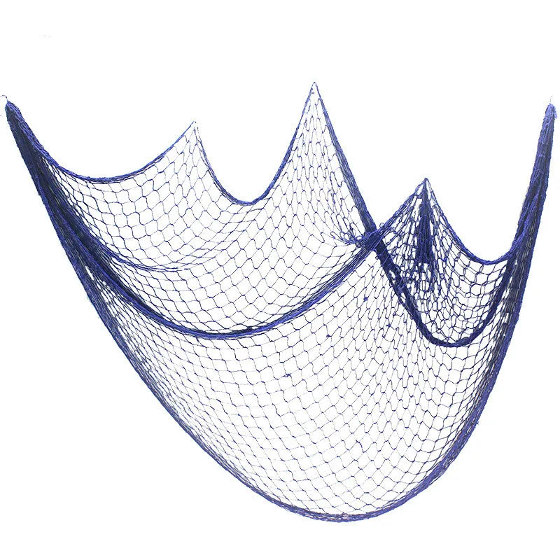 Décoration murale filet pêche semi transparent marine rustique étoiles mer coquillages