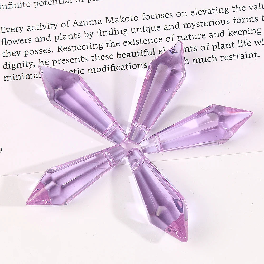 cristaux géode transparents facettes modernes bleu rose violet orange jaune bricolage décoration festive mariage