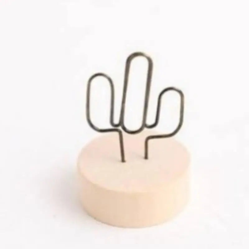 clips photo bois naturel oiseau fleur ampoule minimaliste clips métalliques supports bois