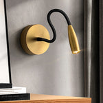 lampe murale moderne or noir fixée mur éclairage led chambre coucher entrée salle manger