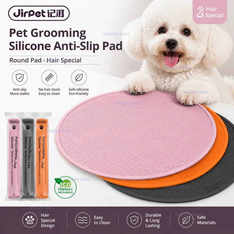 tapis silicone antidérapant animaux rose orange noir texturé moderne minimaliste soin poil haute qualité
