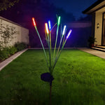 Lampes solaires LED vert jaune blanc jardin patio contemporain décoration vacancesextérieur moderne