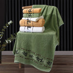 serviettes bambou vert blanc absorbantes douces moderne toilette