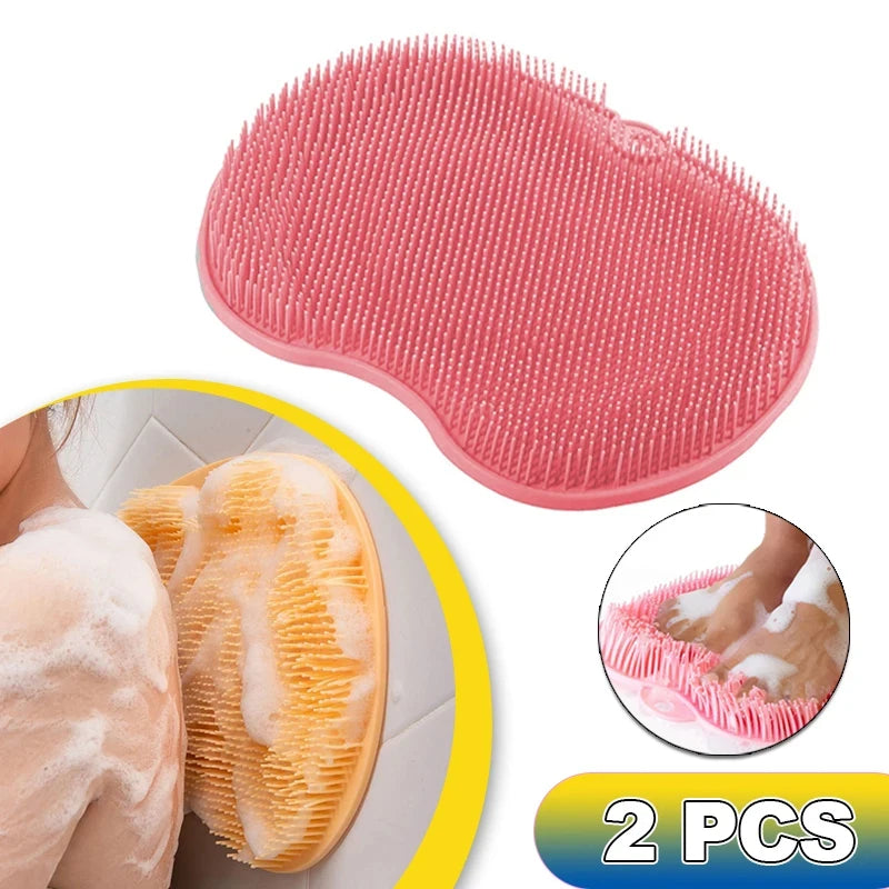 tapis douche massant antidérapant silicone rose points d'acupression non slip moderne