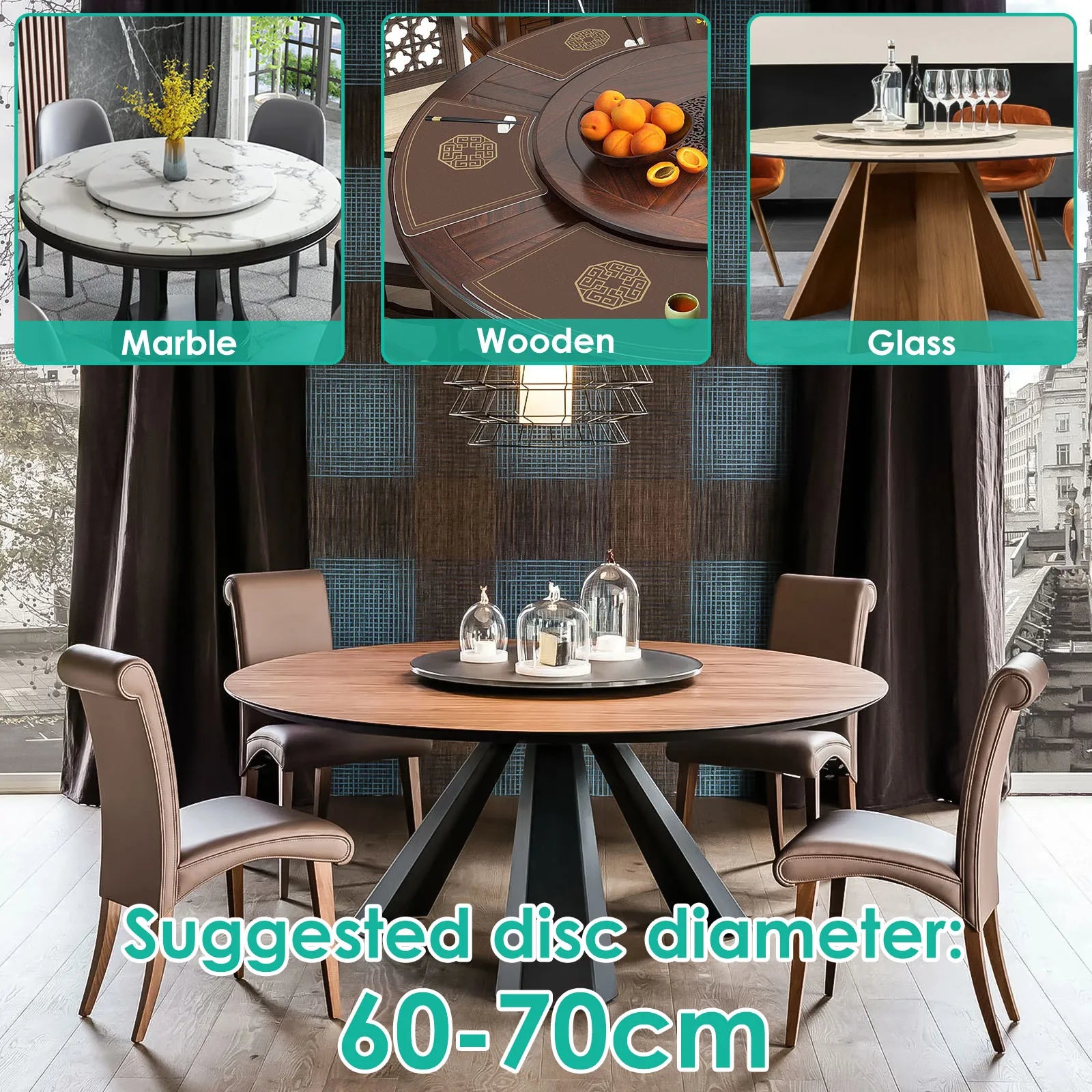 Plateau tournant supportant des plats lourds