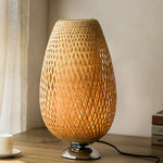 Lampe de chevet en bambou noire