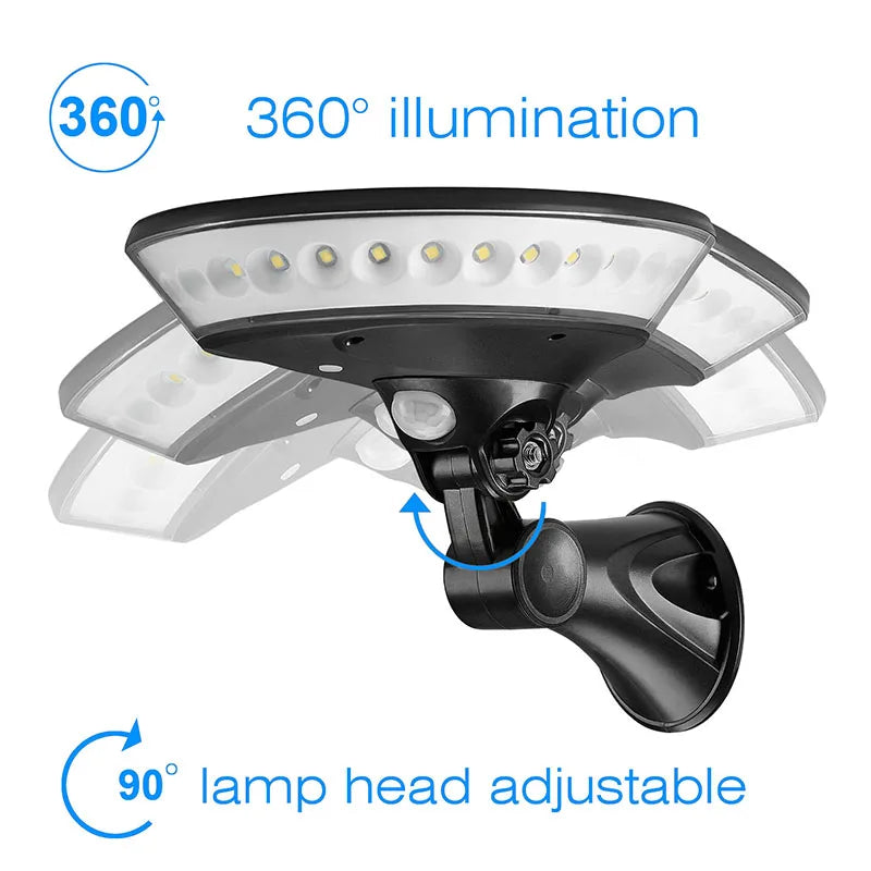 lampe solaire moderne noire détecteur mouvement ip65 led 139mm 159mm