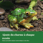 statue grenouille verte réaliste deco jardin ludique extérieure animaux decor vertesextérieur ornement