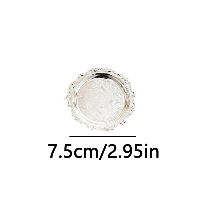 plateau decoratif or argent ornements baroques classique vintage boucles oreilles bracelet 7.5cm 10cm 15cm