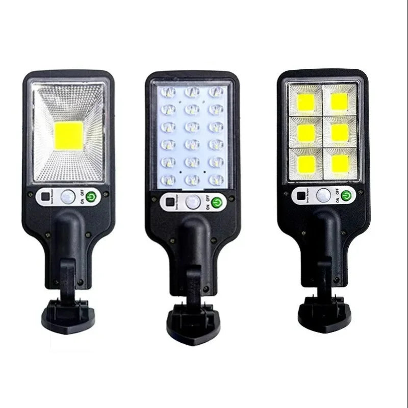 lampe solaire rue éclairage sécurité détecteur mouvement imperméable moderne bouton contrôle abs ip65 led