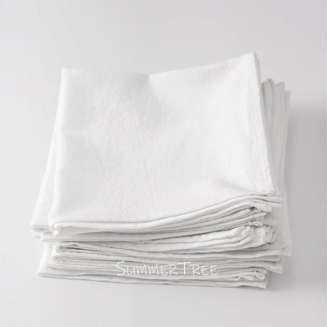 serviettes coton rose pâle minimaliste 40x40cm réutilisables table maison party
