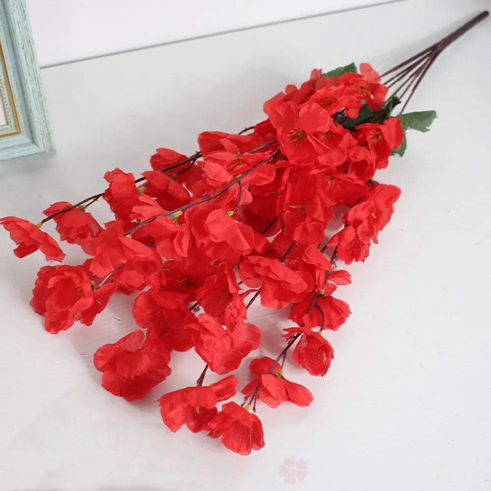 branches artificielles fleurs jaune rouge rose bleu blanc violet modernes intérieur decoration 55cm