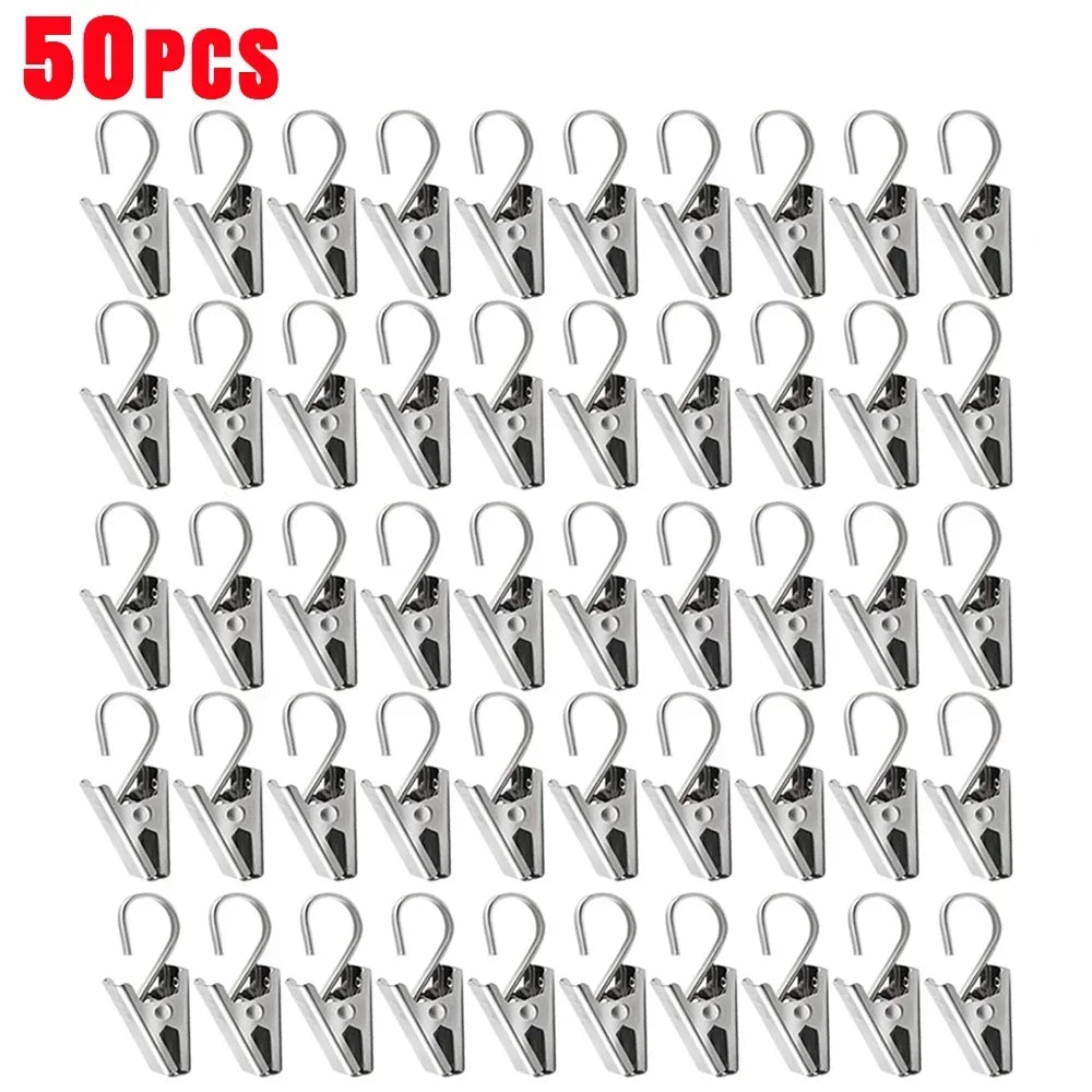 pinces tissu argentées clips rideau robustes décoration moderne 10pcs 20pcs 30pcs 50pcs 60pcs