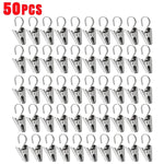 pinces tissu argentées clips rideau robustes décoration moderne 10pcs 20pcs 30pcs 50pcs 60pcs