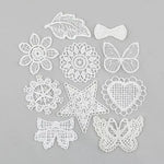 dentelle blanche motifs floraux brodés couture mariage bricolage traditionnelle unisexe polyester
