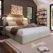 Tête de lit avec lampes de lecture et ports USB, rangement intégré, blanc ou noir, simple ou double