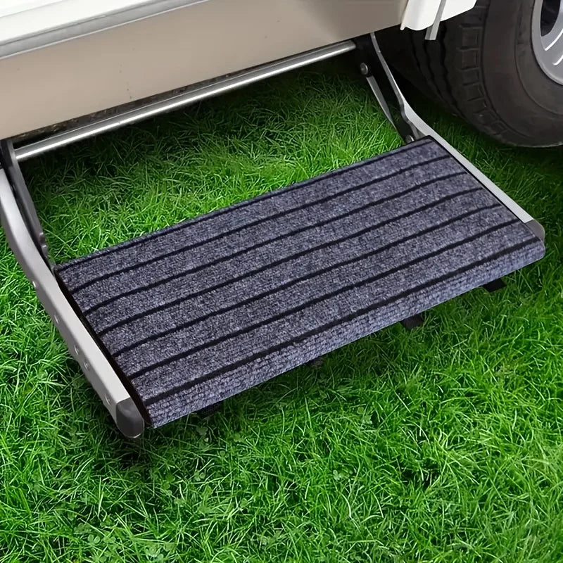 tapis sol antidérapant hauteur réglable robuste anti saleté caravane camping car gris foncé vert
