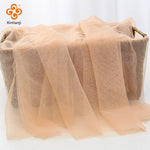 écharpes tulle fin plissé beige rose blanc classique matériel bricolage 160cm