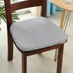 coussin chaise mousse mémoire forme carrée toile lin moderne ruban fixation coloris variés