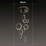 suspension circulaire or élégante strass contemporaine clips câbles haute qualité certifications multiples