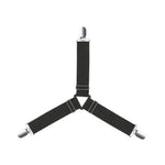 attache élastique lit clips métalliques tissu uni polyester coton moderne bleu noir blanc qualité