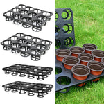 grille culture semis noire 12 trous 15 trous durable réutilisable transporte pots fleurs