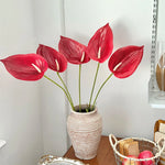 fleurs artificielles anthurium rose blanc vert violet rouge modernes mariage anniversaire intérieur