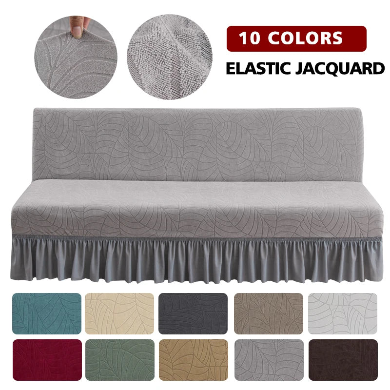 housse canapé lit jacquard extensible machine laver moderne résistante couleurs variées gris bleu vert