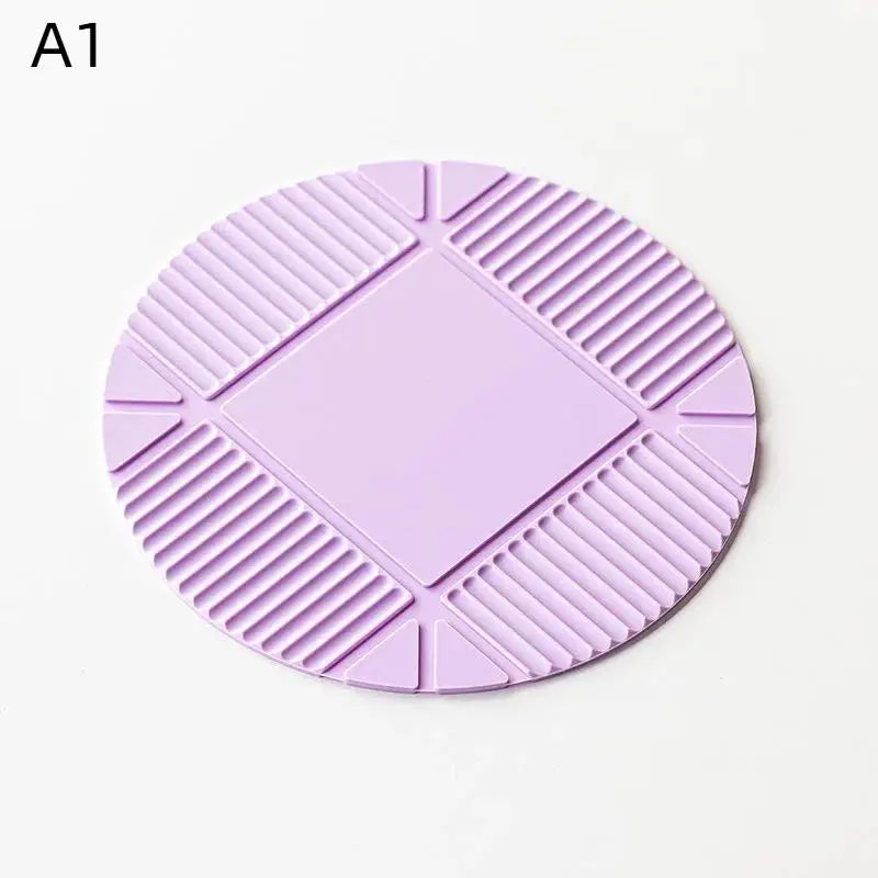 tapis cuisine coussin table violet rose vert clair rayures horizontales moderne silicone antidérapant pliable