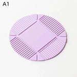 tapis cuisine coussin table violet rose vert clair rayures horizontales moderne silicone antidérapant pliable