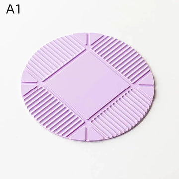 tapis cuisine coussin table violet rose vert clair rayures horizontales moderne silicone antidérapant pliable