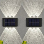 lampe murale solaire led extérieure étanche automatique nuit jardin patio décoration moderne minimaliste up