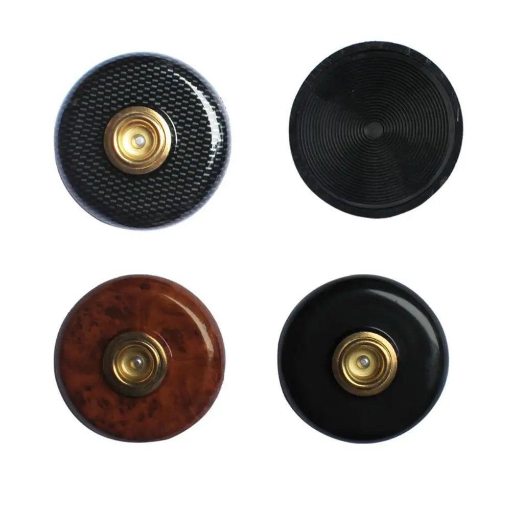 disques decoratifs insert metallique noir marron nuances carbone aspect bois vintage