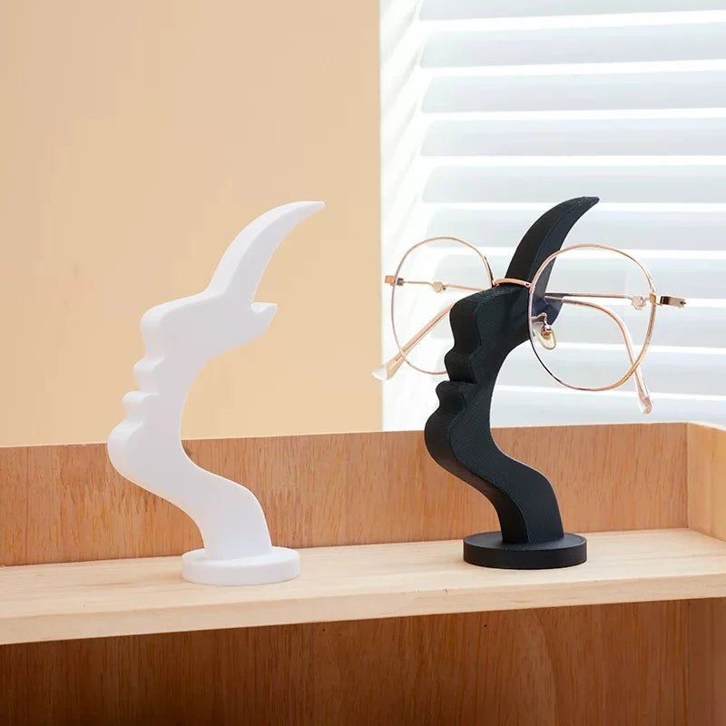 supports lunettes blanc noir modernes minimalistes décoration stockage respectueux environnement