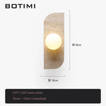 applique murale led moderne minimaliste japonais éclairage quotidien murale texture pierreOpaque globe luminaire