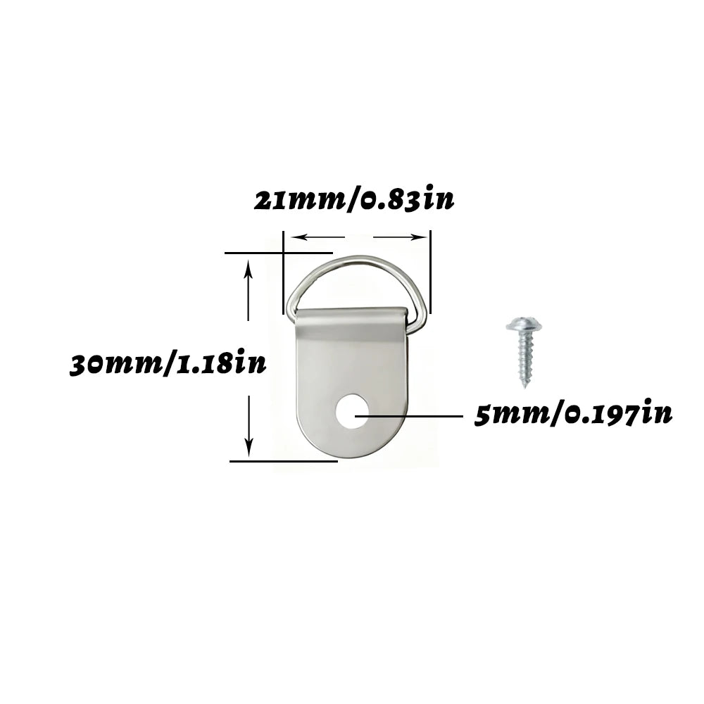 anneaux suspension cadres moderne argent doré noir rotation 180 vis électroplaqués solides durables