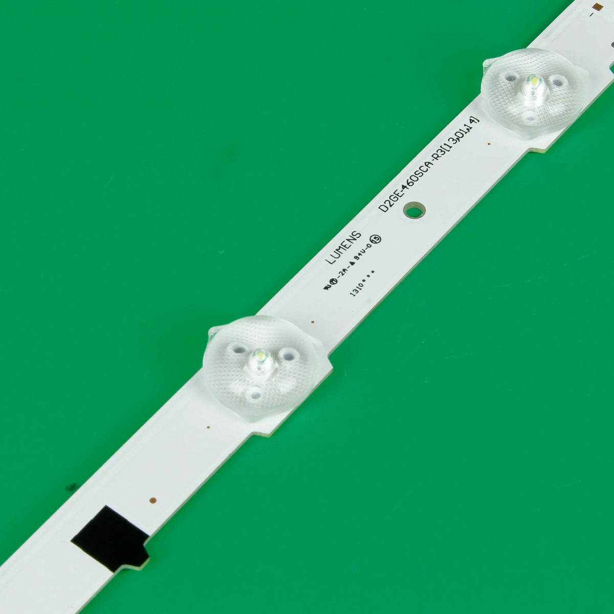 bande lumineuse led adhésive blanc noir vert moderne deux diodes connecteur étiquette polarité