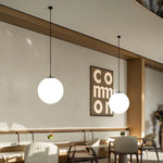 suspension lumineuse moderne globe blanc verre opale pendentif cristal 15cm 20cm 25cm 30cm 40cm